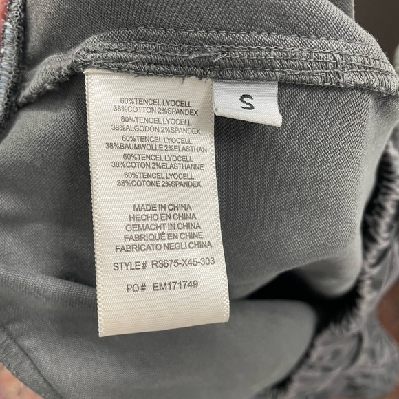 Anthropologie x Cloth & Stone Leopard Chambray Joggers Gray Black 2 - Picture 7 of 7